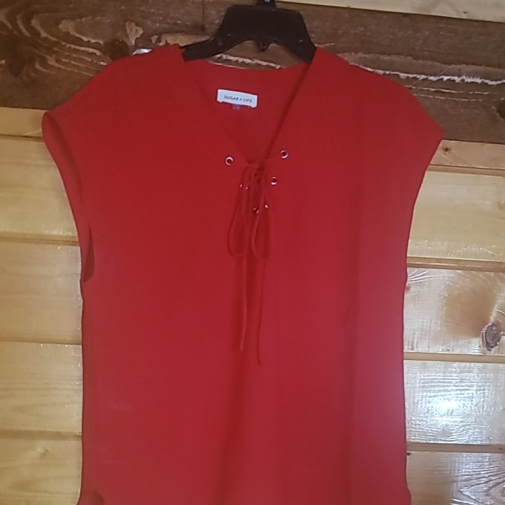 Fun red women's top